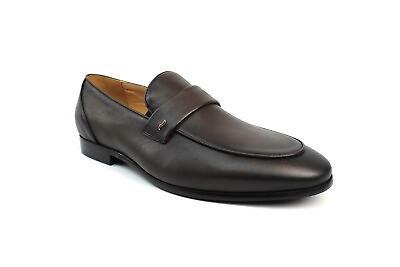 #ad Mens Exclusive Genuine Leather Brown Slip On Dress Shoes Loafer Formal AZAR Uber $49.95