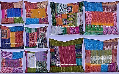 #ad 10 Pc Wholesale Lot Patchwork Silk Cushion Cover Ethnic Pillow Case Bohemian Art $39.95