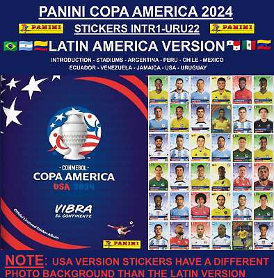 #ad * LATIN AMERICA VERSION * Panini Copa America 2024 Stickers INTR1 URU22 $14.99