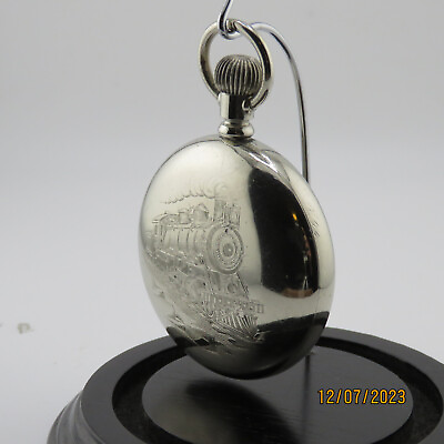 #ad 18S Philadelphia locomotive engraved antique pocket watch case Z11 $143.88