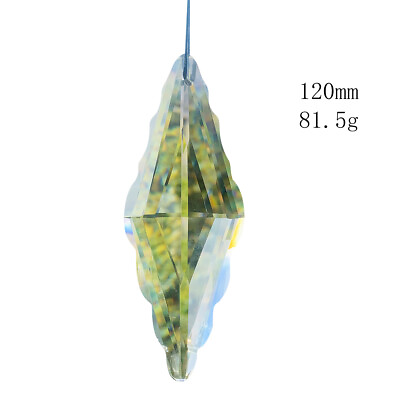 #ad 120MM Fengshui Faceted Lucky Crystal Hanging Suncatcher Prism Chandelier Pendant $8.97