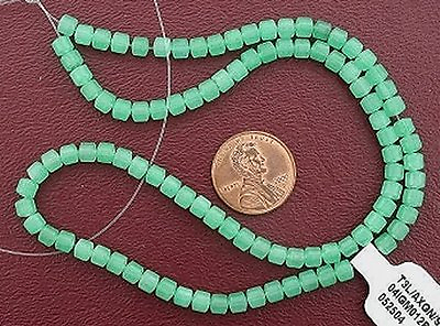 #ad 4mm Drum Gemstone Green Aventurine Beads 15quot; Strand $21.86