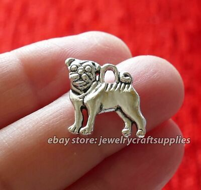 #ad 8x Cute Dog Charms for Bracelet Animal Jewelry Pet Necklace Pendant Silver C875 $5.36