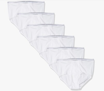 #ad Hanes Men#x27;s Tagless White Briefs with ComfortFlex Waistband 3 or 6 Pack S 3XL $14.99