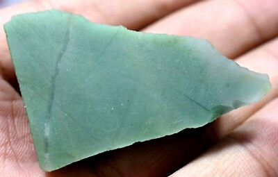 #ad 100.00 Ct Natural African Green Jade Slab Rough Untreated 52 x 30 x 10 mm $17.99