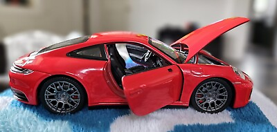 #ad Welly Porsche 911Carrera 4S NEW Red 1 24 #24099 FREE SHIPPING $19.89