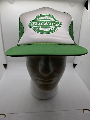 #ad Dickies Green White Mesh Snapback Cap Trucker Hat $16.00
