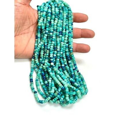 #ad Teal Opal Gemstone Beads Genuine Opal Rondelle Shape Beads Size 6mm Beads 16quot; $5.99