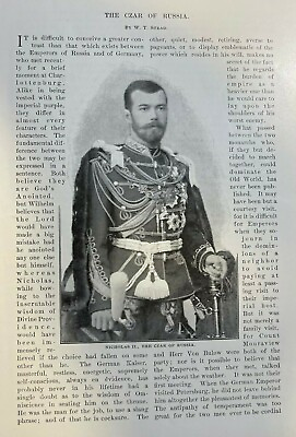 #ad 1900 Nicholas II Czar of Russia Czarina $27.99
