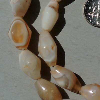 #ad an 18.5 inch strand of ancient agate african stone beads mali #5039 $95.00