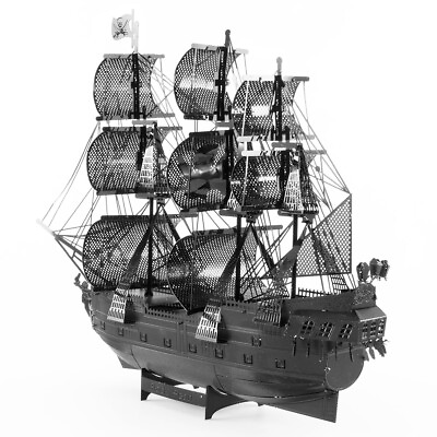#ad Fascinations Black Pearl 3D Model ICONX Kit Metal Earth 3D Ship Model ICX016 $20.95