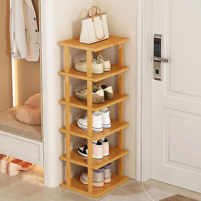 #ad Six Layers Waterproof Bamboo Shoe Rack Entryway Shoes Storage Organizer Shelf $29.99