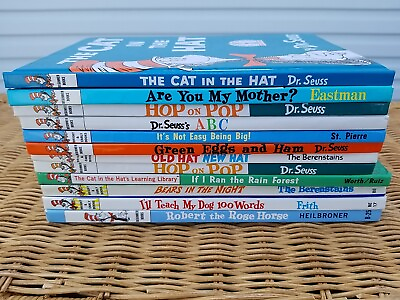 #ad Lot Of 12 Dr. Seuss The Cat In The Hat Children#x27;s Books Berenstain Mother Green $24.95