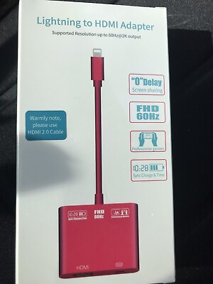 #ad New Sealed Lightning HDMI Adapter For Apple iPod iPhone iPad $1.75