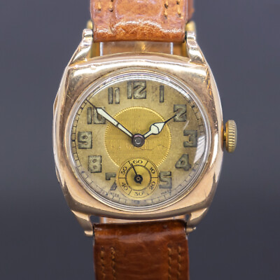#ad Antique 9ct Yellow Gold Australian Hantily Manual Watch C.1930 Swiss Made Ti... AU $795.00