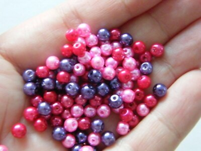 #ad 140 Mixed berries mixed 4mm beads glass AB135 $4.25