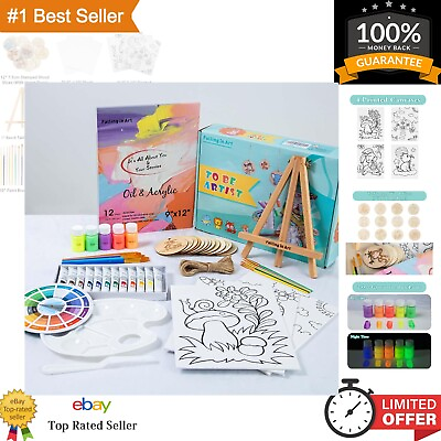 #ad DIY Canvas Painting Kit for Kids Acrylic Paint Supplies Set with Canvas Pan... $27.79