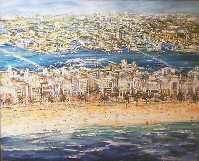 #ad #ad Duaiv Fort Lauderdale UNFRAMED Fine Art Original Painting on Canvas Rare Unique $13500.00