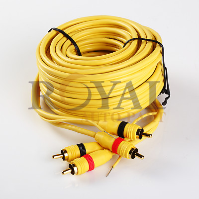 #ad 20 ft Yellow RCA Male to Male Audio Cable Cars Trucks RV#x27;s Amplifier $17.95