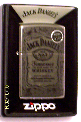 #ad New ZIPPO Lighter USA 13179 JACK DANIEL#x27;S No 7 Whiskey Fusion HP Chrome Engraved $41.00