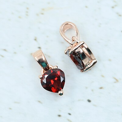 #ad Gift For Women Jewelry Pendant 925 Sterling Silver Natural Garnet Gemstone $18.23