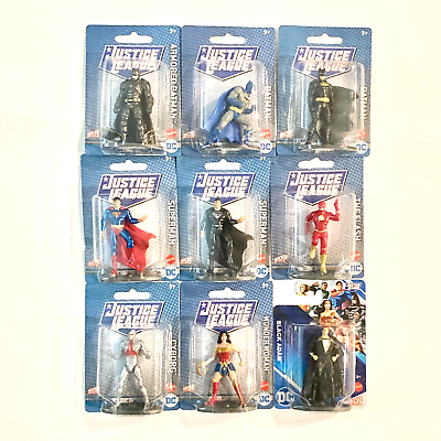 #ad Justice League Flash Batman Superman Play Figurines Cake Toppers Lot of 9 $23.99