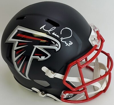 #ad Matt Ryan Signed Atlanta Falcons Full Size Flat Black Replica Helmet w COA $269.40