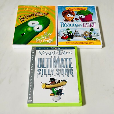 #ad VeggieTales DVD Lot of 3 The End of Silliness Beauty amp; The Beet Ultimate $14.95