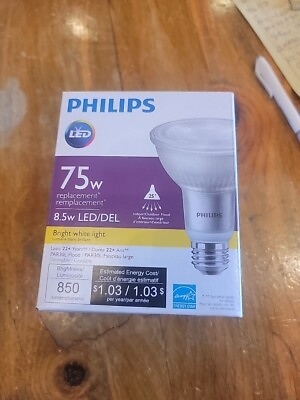 #ad Philips Replacement 8.5W LED DEL Lamp 75W Bright White Light 850 Lumens $6.99