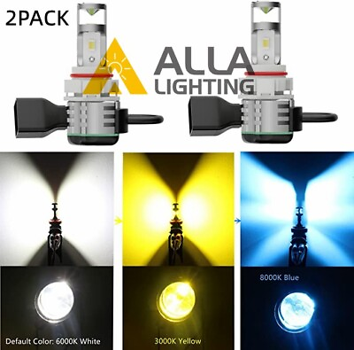 #ad 3 Color Switchback LED Fog Light BulbsDRL Bulbs5202 LED BulbsWhite Yellow Blu $34.98