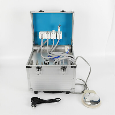 #ad Portable Dental Delivery Unit: Rolling Box With 4 Holes Air Compressor Suction $508.68