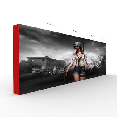 #ad 20ft Pop Up Stand Trade Show Display Booth Back Wall Expo with Custom Print $1189.00