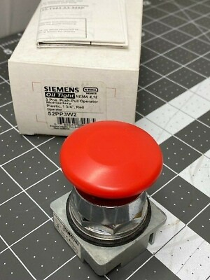 #ad SIEMENS 52PP3W2 Push Pull Button Momentary operator 30mm Red $63.75