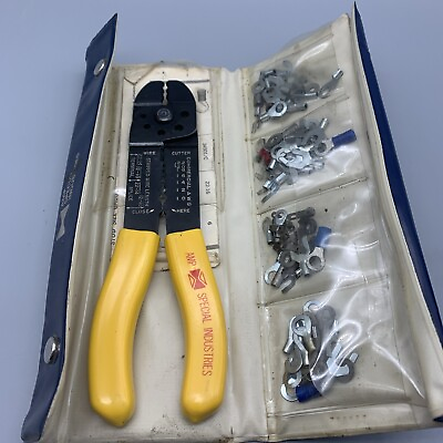 #ad Vintage AMP Incorporated Super Champ Wire Strippers Crimpers Cutters W case USA $24.00
