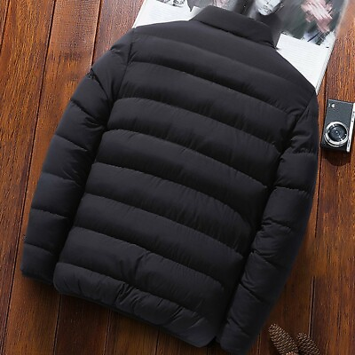 #ad Mens Padded Puffer Coat Jacket Quilted Outwear Casual Tops Winter Warm $21.72