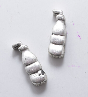 #ad Two Silver Tone Milkshake Slide Charms Vintage Estate Costume Jewelry Unsigned $15.96
