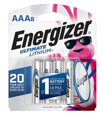 #ad Energizer AAA Ultimate Lithium Batteries 8 Pack New In Box Sealed $12.00