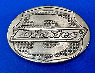 #ad Genuine Dickies Metal Heavy Duty Silver Work Wear D Replacement belt buckle $7.99