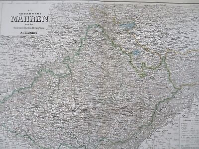 #ad Moravia Czechoslovakia Austria Brno 1856 Hensgen large engraved map $44.00