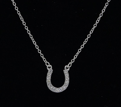 #ad Beautiful New Rhinestone Lucky Horseshoe Necklace #N2255NT $4.99