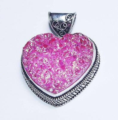 #ad Titanium Druzy Gemstone Handmade Fashion Jewelry Pendent S1.5quot; A9792 $8.99