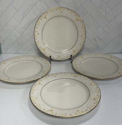 #ad Set of 4 Noritake Ivory China Fragrance PATTERN Salad Lunch Plates MADE IN JAPAN $24.99