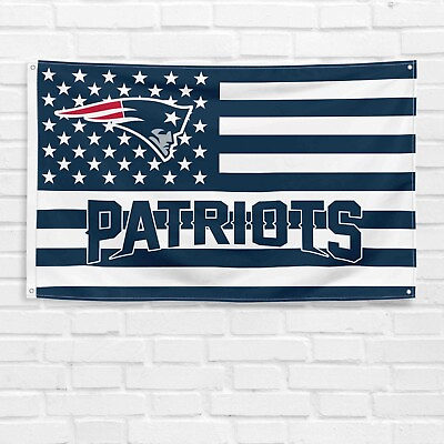 #ad For New England Patriots Football Fans 3x5 ft American Flag NFL Gift Banner $13.97
