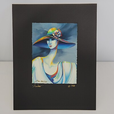 #ad 1998 Ora Tamir Amber Giclee Print Surrealism For 11quot;x14quot; Frame Signed Numbered $179.03