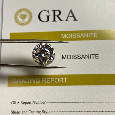 #ad Lab Grown Loose MOISSANITE Diamond Round Brilliant Cut GRA Certified Y11 $41.99