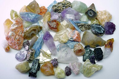 #ad Crafters Brazil Mix 1 2 Lb Natural Crystals Mineral Specimens Mixed Gemstones $12.71