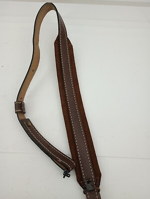 #ad TOREL PADDED LEATHER SUEDE Rifle Sling W SLING SWIVELS SPLIT COWHIDE USA #8910 $35.00