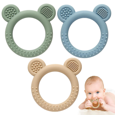 #ad 3 Pack Teething Toys for Babies 0 6 Months BPA Free Baby Toys 6 12 Months Teeth $14.99