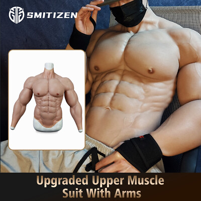 #ad SMITIZEN Upgraded Silicone Muscle Body Suit Abdomen Fetish Cosplay $483.00