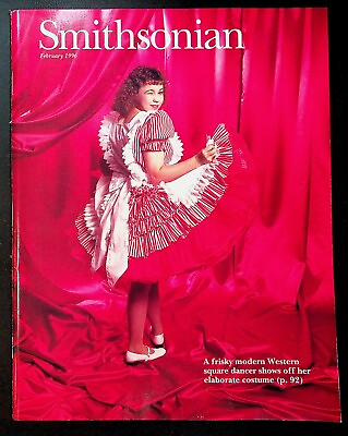 #ad VINTAGE Smithsonian Magazine February 1996 Western Square Dancer Cover Photo $12.99